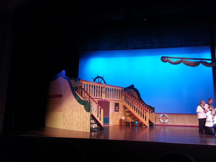 HMS Pinafore stage set built by Shed members